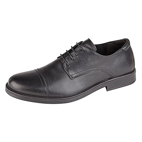 IMAC - Zapatos Cubiertos Gibson de Cuatro Ojales para Hombre (45 EU/Negro)