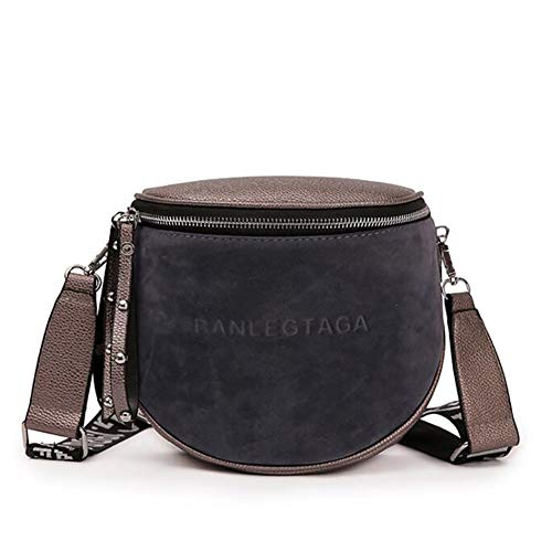 Indumentaria Femenina Pequeño Bolsas De Mensajero, Señora Hombro del Bolso del Cubo Bolsas Crossbody La Bolsa De Asas del Bolso Las Hembras Semicírculo De Una Silla,Gris