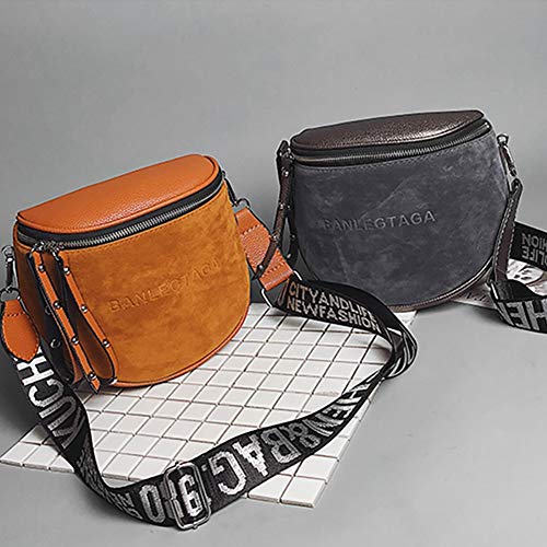 Indumentaria Femenina Pequeño Bolsas De Mensajero, Señora Hombro del Bolso del Cubo Bolsas Crossbody La Bolsa De Asas del Bolso Las Hembras Semicírculo De Una Silla,Gris