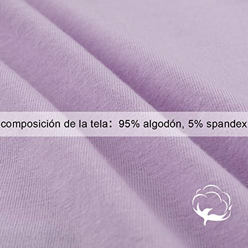 INNERSY Bragas Mujer Algodón Culotte de Cómoda Ropa Interior Pack de 6 (M-EU 40, Serie de Color Claro)