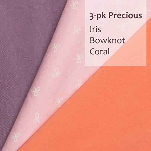 Intimate Portal Algodón Braguitas Ropa Interior Embarazo Premamá de Bajo el Vientre Boyshorts Morado Naranja Bowknot (PK de 3) M