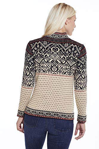 Invisible World Jersey Lana de Alpaca Pura Pullover De Punto Nordico Media Cremallera de Mujer Maxine XXL