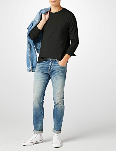 Jack & Jones Basic O-Neck tee L/S Noos Camiseta, Negro (Black), XXL para Hombre