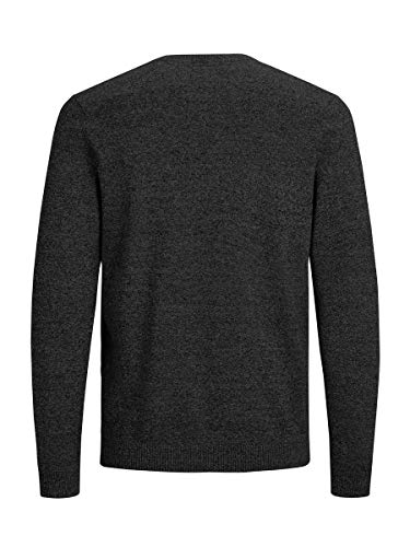 Jack & Jones Jjebasic Knit V-Neck Noos suéter, Gris (Dark Grey Melange Dark Grey Melange), Medium para Hombre