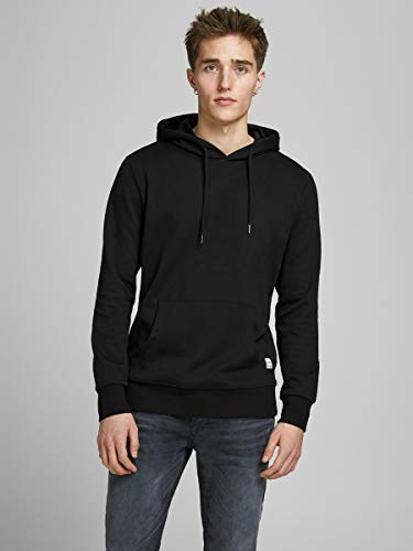 Jack & Jones JJEBASIC Sweat Hood Noos Sudadera con Capucha, Negro, M para Hombre