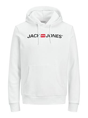 Jack & Jones JJECORP Old Logo Sweat Hood Noos Sudadera con Capucha, Blanco, S para Hombre