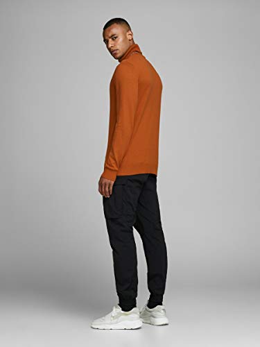 Jack & Jones Jjeemil Knit Roll Neck Noos Camiseta Cuello Alto, Marrón (Umber Umber), X-Large para Hombre