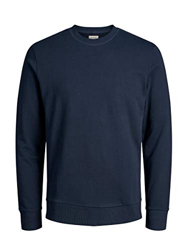 JACK & JONES Jjeholmen Sweat Crew Neck Noos, Suéter para Hombre, Azul (Navy Blazer), Large