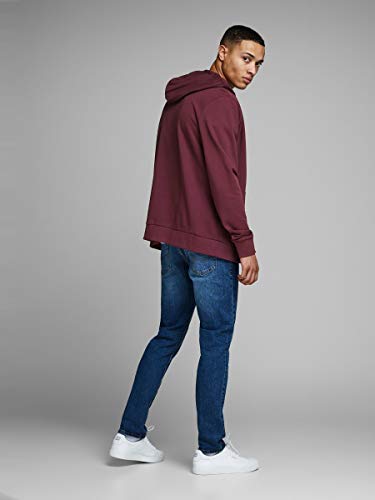 Jack & Jones Jjeholmen Sweat Zip Hood Noos Sudadera, Rojo (Port Royale), Large para Hombre