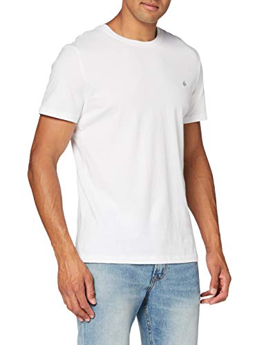 Jack & Jones Jorbasic SS tee Crew Neck 3-Pack Logo Ka Camiseta, Azul (White Detail: Reg Fit/Packed with TEM + Dgm), Large (Pack de 3) para Hombre