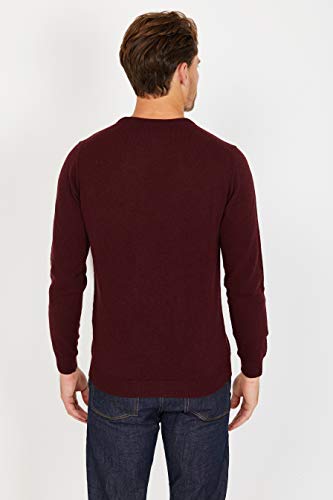 Jack Stuart - Jersey con Cuello Redondo para Hombre, 100% Lambswool