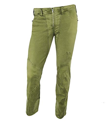 Jeanstrack Tardor Pantalón de Escalada-Trekking, Mujer, Verde, L