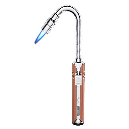 JOBON Encendedor de Cocina de Gas Mechero Cocina Encendedor de Vela Encendedor de Barbacoa Ajuste Llama Antorcha 360 ° Cuello Flexible Soplete Gas Butano Camping Encendido Barbacoa Chimenea