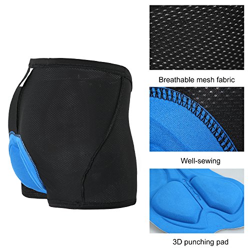 JOGVELO Culotes Ciclismo Hombre, Calzoncillos Ciclismo con Gel Almohadilla Respirable Anti-Choque para Hombre Mujer XL