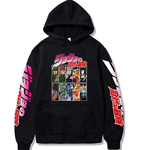 JoJo Bizarre Aventura Sudadera con capucha para hombre Harajuku Streetwear Japonés Anime Ropa Plus Size