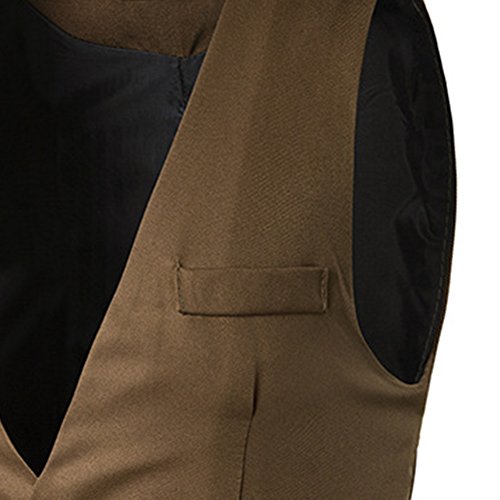 JOLIME Elegante Chalecos Hombre Vestir Casual Negocio Boda Slim Fit Traje Blazers Sin Mangas