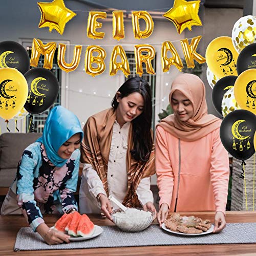 Juego De Globos De Eid Mubarak, Decoración Musulmana De Eid Mubarak, Película De Aluminio, Accesorios para Fiestas, Regalos para Fiestas, Suministros para Niñas, Mujeres, Niños