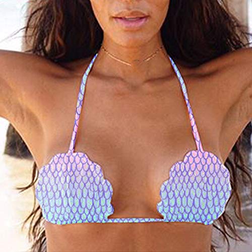 JURTEE Mujeres Bañador Top de Bikini Moda Dulce Bikini de Forma de Concha Ropa de Playa Traje de baño