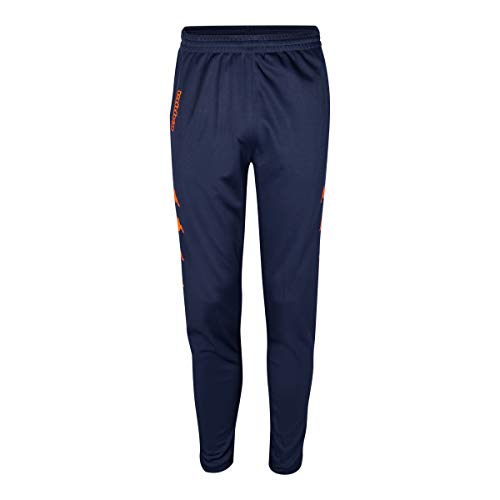 Kappa Pagino Pantalón Largo, Unisex, Azul Marino/Naranja Fluor, S