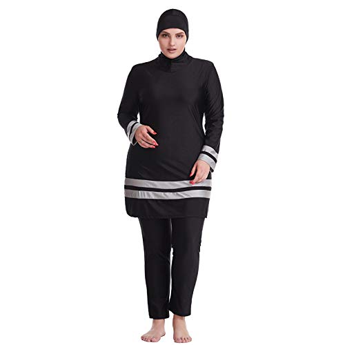 keepmore Talla Grande Traje de baño Mujer - Musulman Modesto Burkini Trajes de baño Islámico Kaftan Ropa de Playa con Hijab de natación