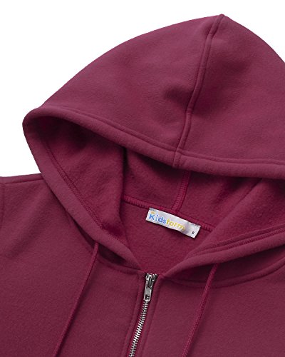 Kidsform Sudadera con Capucha para Mujer Sudadera con Capucha de Otoño Sudadera con Bolsillo Hoodie E-Vino Tinto S