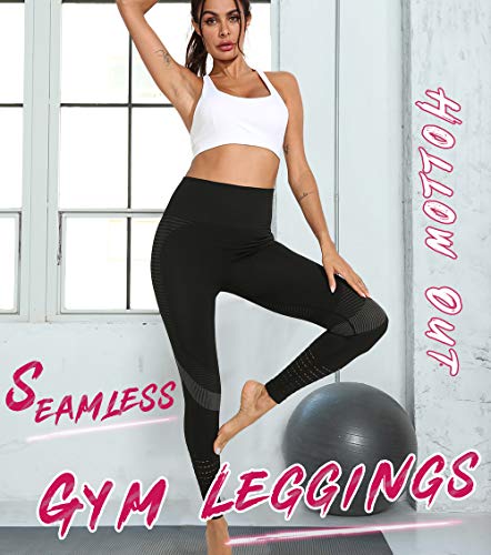 KIWI RATA Leggings Deportivos sin Costuras Mujer Mallas Push Up Cintura Alta Yoga Leggins Pantalón Moda Pantalones Deporte para Correr Fitness Elásticos y Transpirables