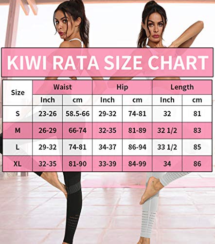 KIWI RATA Leggings Deportivos sin Costuras Mujer Mallas Push Up Cintura Alta Yoga Leggins Pantalón Moda Pantalones Deporte para Correr Fitness Elásticos y Transpirables