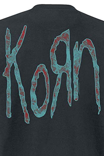 Korn New Doll Hombre Camiseta Negro M, 100% algodón, Regular