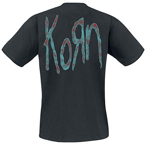 Korn New Doll Hombre Camiseta Negro M, 100% algodón, Regular