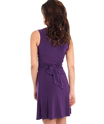 KRISP Vestido Corto Fruncido (9354-PUR-14)