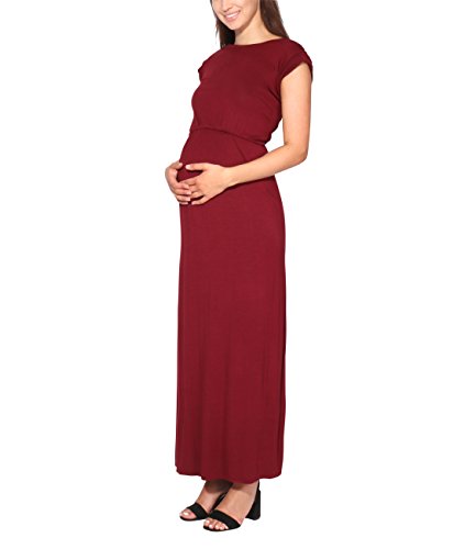 KRISP Vestido Mujer Tallas Grandes Largo Barato Casual Ibicenco De Día Ropa Hippie Online Ofertas, (Burdeos (3269), 44 EU (16 UK)), 3269-WIN-16