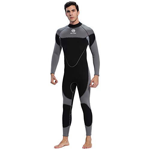 Kstyhome Traje de Neopreno de 3 mm para Hombres Traje de Surf Traje de Buceo Traje de baño Traje de Neopreno