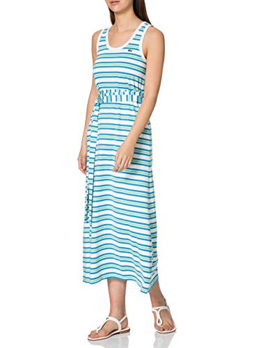 Lacoste EF1271 Vestido, Farine/Ibiza-jeringat-Lia, 34 para Mujer