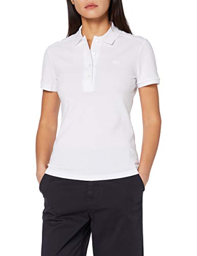 Lacoste PF5462 Camisa de Polo, Blanco (Blanc), 48 para Mujer