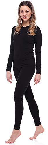 Ladeheid Conjunto de Ropa Interior Térmica Mujer LA40-147(Negro, XS)