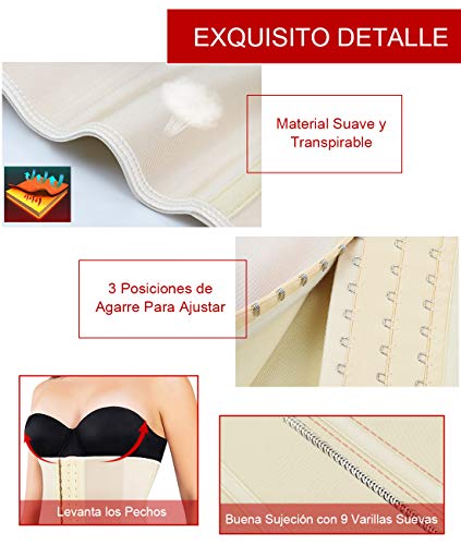 LaLaAreal Fajas Reductoras Corset Cincher Bustiers Corsé Adelgazantes de Cinturón Formación para Body Shaper Mujer