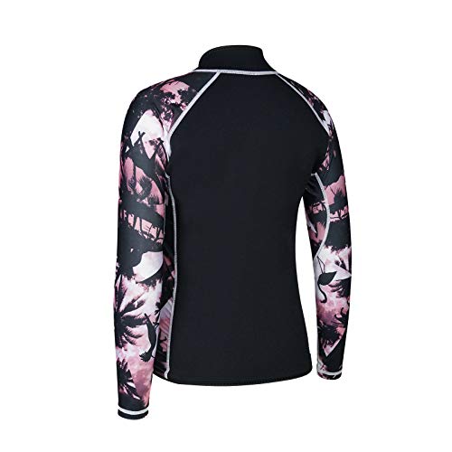 LayaTone Chaqueta de Buceo Hmbres Mujer Traje de Neopreno 3mm Traje de Surf Protección UV Top de Buceo Kaya Natación Nadando Submarinismo Wetsuit Mujer Camisa de Buceo Hombres (Mangas de Lycra)