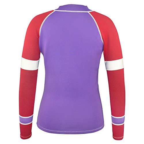 LayaTone Chaqueta de Buceo Mujer Traje de Neopreno 3mm Mujer Traje de Surf Protección UV Mantener el Calor Top de Buceo Kaya Nadando Submarinismo Wetsuit Women Mujer Camisa de Buceo