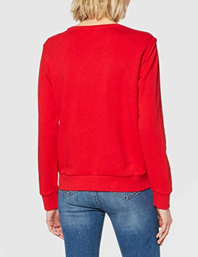 Lee Crew Logo Lines Sudadera, Rojo (Bright Red EF), X-Small para Mujer