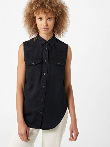 Lee Sleeveless Shirt Camisa, Sky Captain, S para Mujer