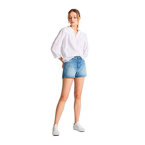 Lee Thelma Short Pantalones Cortos de Mezclilla, Worn Callie, 29 para Mujer