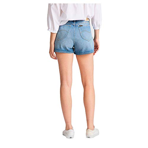 Lee Thelma Short Pantalones Cortos de Mezclilla, Worn Callie, 29 para Mujer