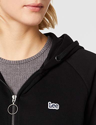 Lee Zip Through Hoodie Sudadera con Capucha, Negro (Black 01), XS para Mujer