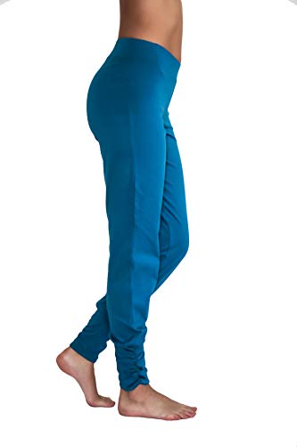 Leela Cotton Pantalones de yoga de algodón orgánico y elastano para mujer. petróleo S