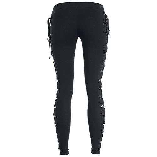 Leggings Deportivos para Mujer,Punk Gótico Yoga Pantalones Deportivos Pantalón Fitness Pantalones de Fitness Elástico Pretina Pantalones Running