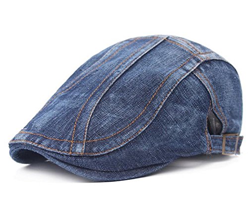 Leisial Sombrero de Boina Vaquera Gorra con Visera Casquillo Vintage Sencilla Ocio al Aire Libre Sombrero del Sol Protector Solar para Unisex-Adult,Azul Oscuro