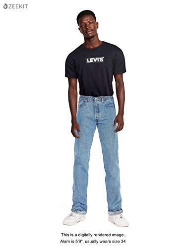 Levi's 501 Original Fit Jeans Vaqueros, Azul (Light Stonewash 0134), 36W / 32L para Hombre