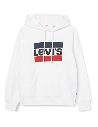 Levi's Batwing Hoodie, cappuccio Donna, Avorio (Sportswear Hoodiee White 0001), Small