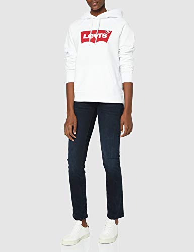 Levi's Graphic Sport Cappuccio, Housemark Hoodie White, S Donna