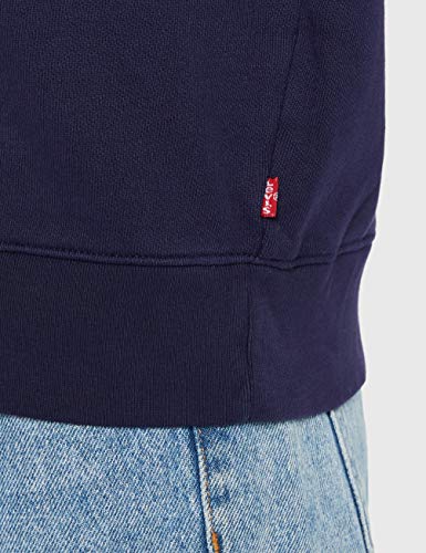 Levi's Relaxed Graphic Crew Sudadera, Azul (Sea Captain Blue Wash Sea Captain 0059), Small para Mujer